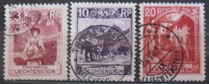 Liechtenstein #94, 96, 97- SCV=$16.80