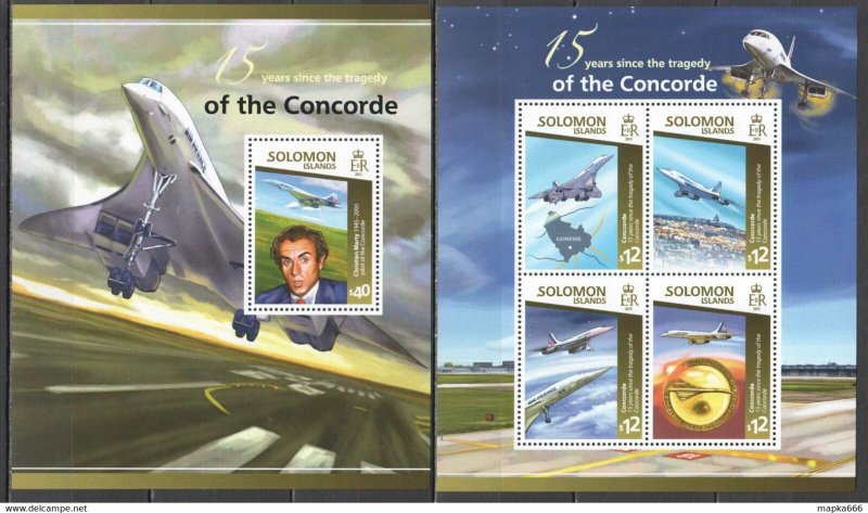 2015 Solomon Islands Aviation Concorde Tragedy #3072-76 1+1 ** Ls413