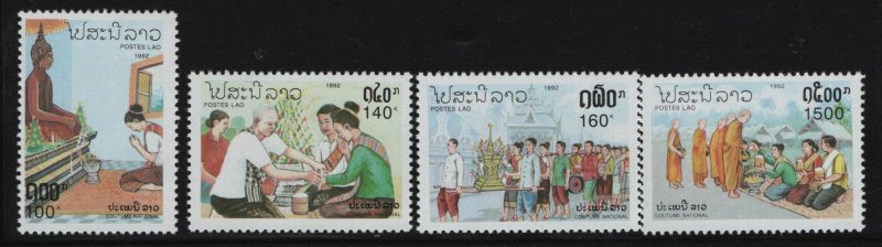 LAOS, 1103-1106, MNH, 1992, NATL. CUSTOMS