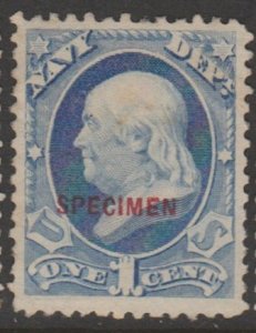 U.S. Scott #O35S Specimen Franklin - Navy Dept. - Official Stamp - Used Single