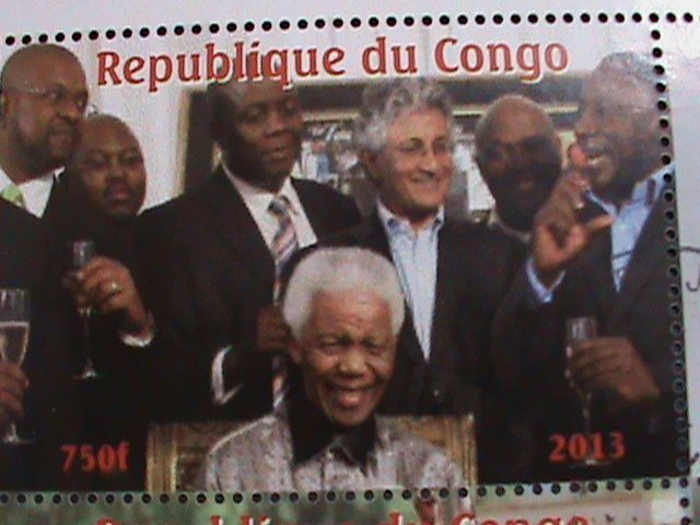 ​CONGO-2013-FAMOUS PERSON-NELSON MANDELA -CTO S/S VF WE SHIP TO WORLD WIDE.