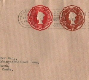 GB Cover CAMBRIDGE UNIVERSITY *Downing College* 1962 QEII STO Stationery MAL184