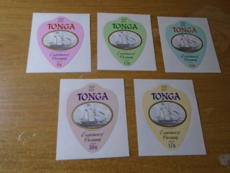 Tonga  #  C199-203  on Pealable paper  MH