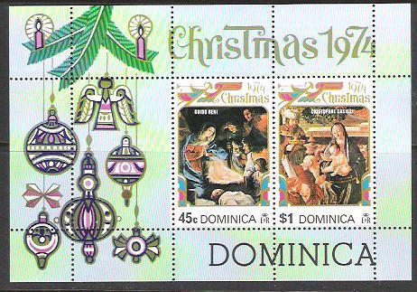 Dominica 417a MNH S/S - Christmas 1974