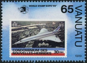 Vanuatu #513 World Stamp Expo 1989 Postage Concorde Mint LH