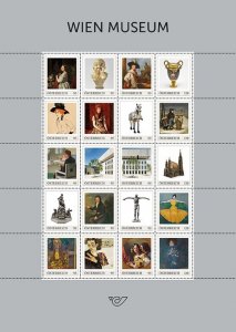 Austria 2024 MNH Stamps Mini Sheet Museums Art Paintings Sculptures Architecture