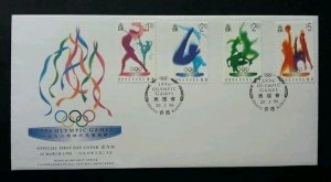 Hong Kong Olympic Games 1996 Sport Gymnastics Basketball (stamp FDC)