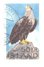 Iceland Sc 378 1966 50 kr Sea Eagle stamp used