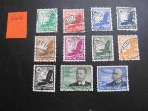 Germany 1934 USED C46-56 SET  VF/XF 95 EUROS  (204)