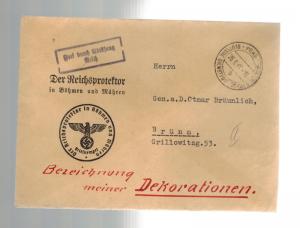 1940 Germany Reichsprotecktor Cover Luftwaffe General Otmar Braunlich Brunn Brno