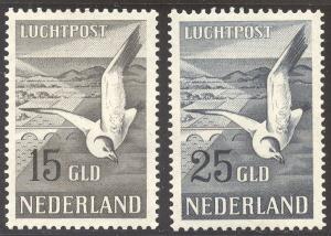 NETHERLANDS #C13-14 Mint NH - 1951 Seagulls Set