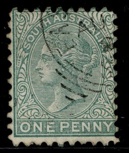 AUSTRALIA - South Australia QV SG167a, 1d yellowish green, FINE USED. 