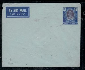 BURMA COVER (PP0407B)  KGVI 1R PSE UNUSED