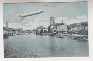 SWITZERLAND, 1911 ppc. Zeppelin over Zurich, used Zurich to Meran.