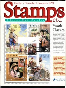 1993 Youth Classic Books Sc 2785-8 2788a FDC on USPS Stamps booklet 20 pages (A