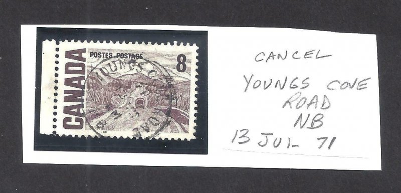 CANADA SON TOWN CANCEL YOUNGS COVE ROAD NB SCOTT 461 VF USED (BS16062)