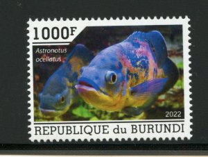 BURUNDI 2022  FISH  STAMP MINT NEVER HINGED