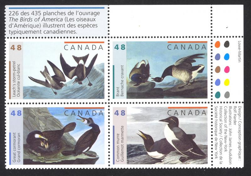 Canada Sc# 1982a MNH PB UR 2003 48¢ John James Audobon's Birds