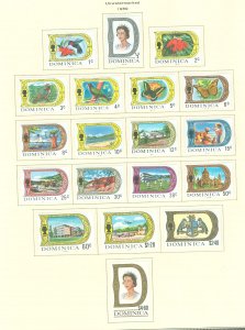 Dominica #268-286 Unused Single (Complete Set) (Queen)