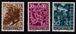 Liechtenstein 1960  Trees & Brush Type Complete (3) VF/NH