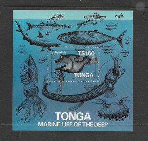 FISH - TONGA #601  MARINE LIFE  MNH