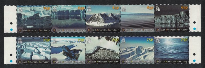 BAT Glaciers and Ice Sheets 10v Strips 2012 MNH SG#584-593