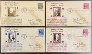 803-831 Partial Set of 28 Crosby cachets Presidential Series FDCs 1938