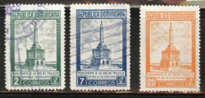 Dominican Republic Scott 458-460 used 1954 set