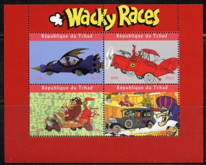 CHAD 2020 WACKY RACES SHEET OF FOUR