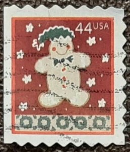 US Scott # 4431; used 44c Christmas from 2009; VF centering; off paper
