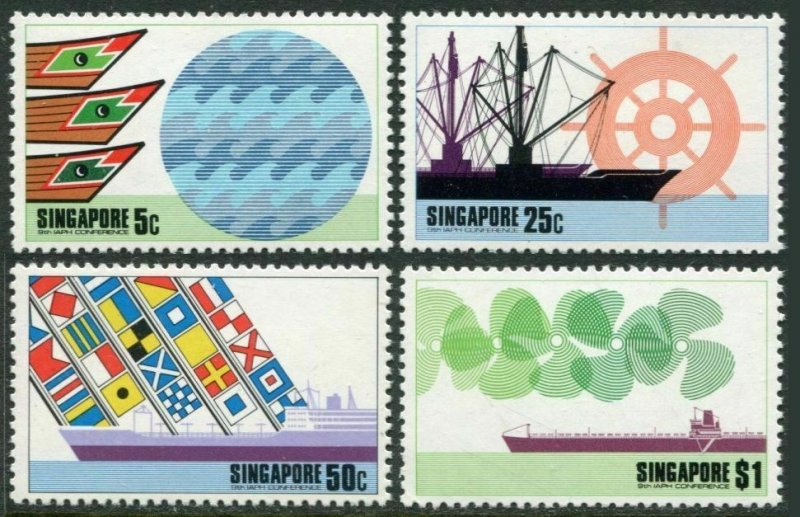 Singapore 225-228,MNH.Michel 228-231. IAPH-1974:Ships,Signal flags.