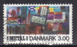 DENMARK SC# 858 **USED**  3k 1988  metal worker union   SEE SCAN