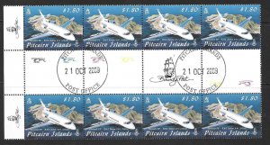 PITCAIRN ISLANDS SG793 2009 $1.80 GUTTER BLOCK OF 8 FINE USED