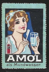 AMOL Mouthwash, Early Germany Poster Stamp