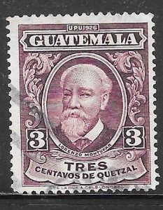 Guatemala 236: 3c Lorenzo Montufar, used, F-VF