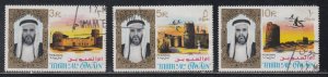 Umm Al Qiwain # 16-18, Sheik & Pictorials, HIgh Values, Used