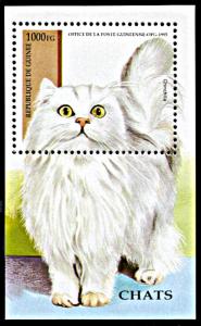 Guinea 1297, MNH, Chinchilla Cat souvenir sheet