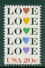 2072 20c Love Fine MNH