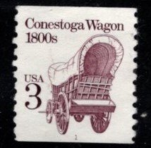 #2252 Conestoga Wagon Plate# single (Off Paper) - Used