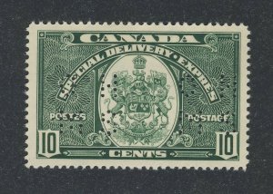 Canada Special Delivery Perf-In Stamp #OE7-10c Green MH VF GV= $30.00