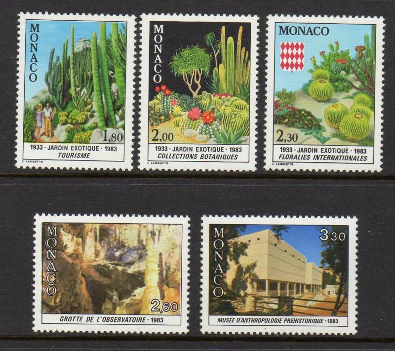 Monaco 1983 Botanical Garden VF MNH (1361-5)