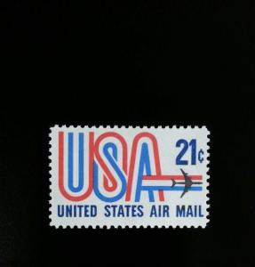 1971 21c USA and Jet, Air Mail Scott C81 Mint F/VF NH