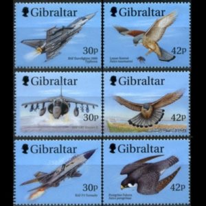 GIBRALTAR 1999 - Scott# 809-14 Airplanes Set of 6 NH perf.torn