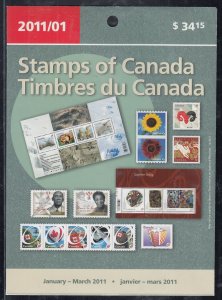 Canada Mint Never Hinged January-March 2011 New Issue Stamps