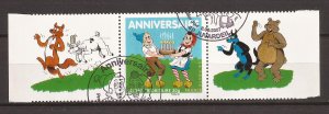 2007 France -Sc 3344a - used VF - single & 2 labels - Happy Birthday