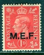 G. B. Middle East Forces 1943: Sc. # 10; **/MNH Single Stamp