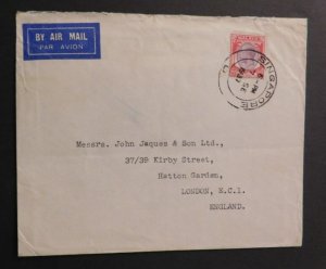 1937 Air Mail Cover Singapore to London England