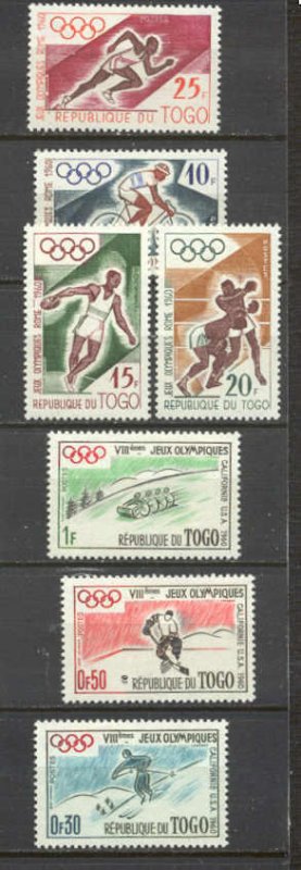 Togo 369-75 MNH Olympic-60 SCV3.45