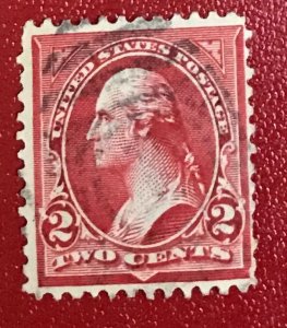 1895 US Scott 267 used 2 cent Washington Lot 1031