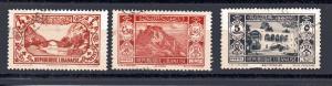 Lebanon 125-127 used